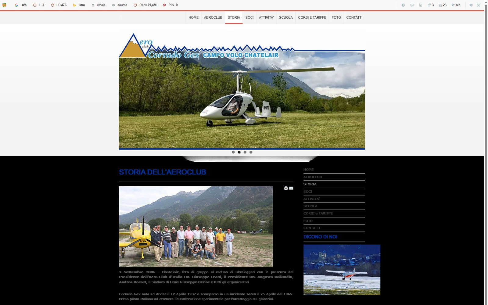 Anteprima Aeroclub Corrado Gex